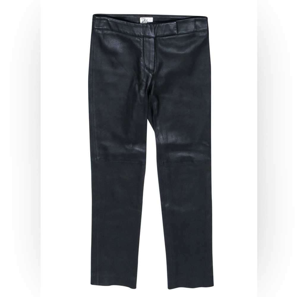 Milly Black Faux Leather Skinny Pants Size 8